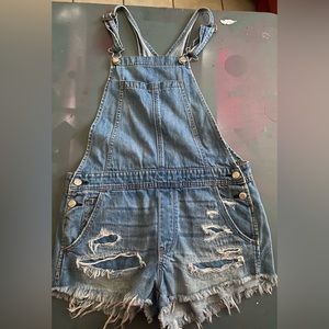 American Eagle Denim Overalls Small